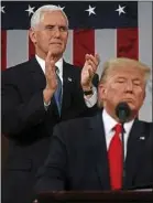  ??  ?? Le vice-président des Etats-Unis, Mike Pence (à g.), et Donald Trump.