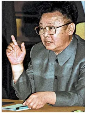  ?? YONHAP NEWS AGENCY 2000 ?? Before he was North Korea’s leader, Kim Jong Il was in charge of the nation’s film industry.