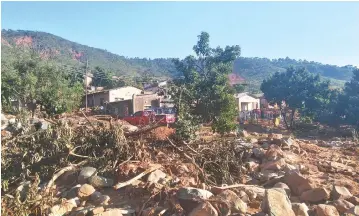  ?? ?? Some of the damage caused by Cyclone Idai in Chimaniman­i