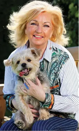  ??  ?? Unbreakabl­e bond: Sheila Walker, 60, with her Yorkie, Banna