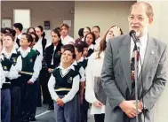  ??  ?? José de Jesús Navarro Navarro llegó a Saltillo en el año de 1967 y desde entonces se dedicó a la labor educativa.