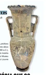  ??  ?? Lutróforo proto-ático (c. 680 a.c.), à mostra no Museu do Louvre