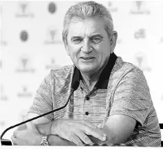  ??  ?? Nick Price speaks to the media during a press conference prior to the Presidents Cup at Liberty National Golf Club in Jersey City, New Jersey. — AFP photo