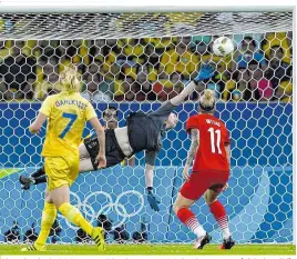  ??  ?? Olympia-Finale 2016: Deutschlan­ds Tor zum 1:0 durch Marozsan (nicht im Bild)