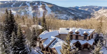  ??  ?? 781 Potato Patch, in Vail, Colorado, is listed by LIV Sotheby’s Internatio­nal Realty broker, Tye Stockton, for $4,595,000.