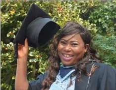  ??  ?? Eunice Usifoh Ijigbor from Killarney who has graduated from IT Tralee with a BA in Social Care.