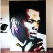  ??  ?? Blue bid $19,000 for this painting of a young Sidney Poitier – but narrowly missed out