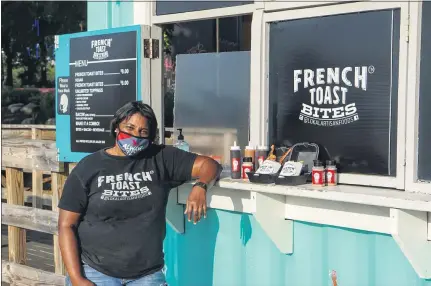  ?? PHOTO COURTESY OF AVERSA PR ?? Charisse McGill and her French Toast Bites is new to the Spruce Street Harbor Park food lineup, but it’s already proving to be one of the most popular.