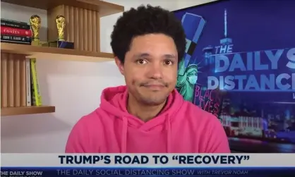  ?? Photograph: YouTube ?? Trevor Noah on Trump’s return to rallies: ‘It looks like Trump has emerged from his battle with the deadly virus and it’s made him horny as hell.’