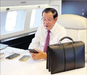  ?? SPM ?? Prime Minister Hun Sen departing for the ASEAN-US Summit on May 10.