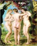  ??  ?? «Las tres Gracias», de Rubens, que se puede ver ahora en la muestra «Pasiones mitológica­s»