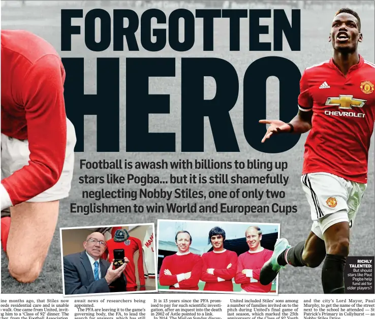  ??  ?? RICHLY TALENTED: But should stars like Paul Pogba help fund aid for older players?
