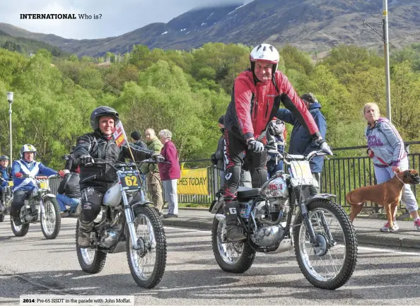  ??  ?? 2014: Pre-65 SSDT in the parade with John Moffat.