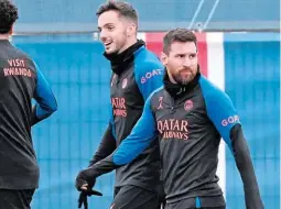  ?? ?? FELIZ. Messi está muy “feliz” en el PSG, dijo su entrenador Christophe Galtier.