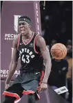  ?? MARCIO JOSE SANCHEZ THE ASSOCIATED PRESS ?? Pascal Siakam can play either centre or power forward, depending on the Raptors’ needs.