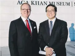  ?? CONNIE TSANG ?? Colin Carrie, MP, Oshawa, left, and Henry Kim, Aga Khan Museum director and chief executive.