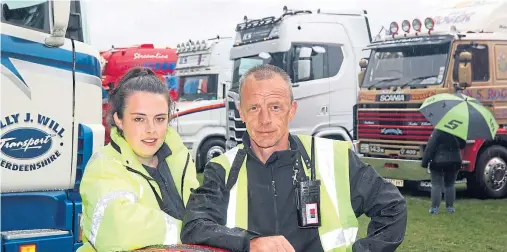  ??  ?? SUPPORT: Truck In2 Grantown-on-Spey organiser Martin Grant and his daughter Sarah, who had surgery in 2017