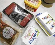  ??  ?? Erwan’s top 5 fridge picks: “lardo,” “gochujang,” Hokkaido butter, sashimi-grade tuna fillets and St Môret cream cheese