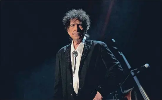  ?? MICHAEL KOVAC/WIREIMAGE ?? Bob Dylan, durante un homenaje en Los Ángeles el 6 de febrero pasado