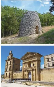  ??  ?? ABOVE RIGHT A borie – an ancient stone shelter; Remains of a Renaissanc­e château at La Tour-d’Aigues