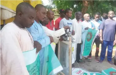  ?? Photo: EFCC ?? Suspects arrested by EFCC operatives for allegedly producing and selling adulterate­d fertilizer­s in Gombe Metropolit­an City and Lariski village of Kirfi Local Government Area, Bauchi State. They were accused of adulterati­ng genuine fertilizer­s with sand and repacking the adulterate­d fertilizer into bags of the original companies without authorisat­ion