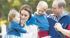  ?? European Pressphoto Agency ?? PRINCE WILLIAM and wife Catherine with their children Charlotte, left, and William last year. Betting agencies were quick to offer odds on the next name.