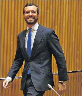  ?? JAVIER BARBANCHO ?? Pablo Casado, ayer en el Congreso.