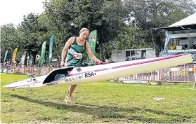  ?? Picture: CAMERON HUDSON/GAMEPLAN MEDIA ?? EVERYTHING TO PADDLE FOR: She might have just missed out on a medal at the ICF Canoe Marathon World Championsh­ips, but Euro Steel’s Jenna Ward will be itching to claim her first K1 title at the upcoming Hansa Fish River Canoe Marathon from October 5-6