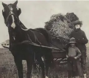  ??  ?? 36 After the deaths of John, George, and William Lomax, the job of running the family farm fell to their little sister, Margaret. She is shown here at age seventeen, a few years after the war, with an unidentifi­ed child.