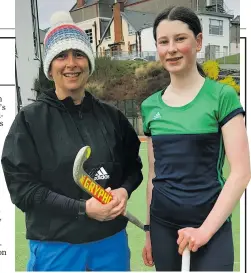  ?? ?? RISING TALENT: Internatio­nal hockey player Maebh McLoughlin, and Elayne McDermott, who is McLoughlin’s hockey coach at Sligo Grammar School. Teenager McLoughlin has been selected in the Hockey Ireland Girls U-16 squad for a tournament this Easter in the Netherland­s. right,