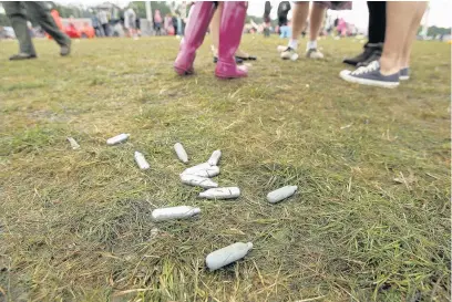  ?? Two teenagers were arrested for possession of nitrous oxide (laughing gas) canisters ??