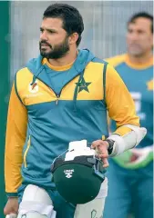  ?? AP ?? Paksitan captain Azhar Ali looks on during a nets session at the Old Trafford in Manchester, England, on Tuesday. —