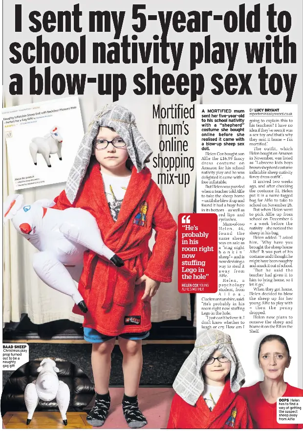 I sent my 5-year-old to school nativity play with a blow-up sheep sex toy