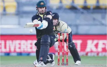  ?? Agence France-presse ?? ↑
Australia’s captain Aaron Finch in action against New Zealand during their fourth Twenty20i in Wellington on Friday.