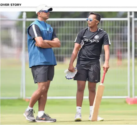  ?? GETTY IMAGES ?? A perfect mentor: Be it Prithvi Shaw, Ruturaj Gaikwad or Sanju Samson, Dravid has been a perceptive mentor to the young crop. It is an attribute that he will carry in his kitbag while being the India coach.