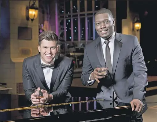  ?? Mary Ellen Matthews NBC ?? “SNL’S” Colin Jost, left, and Michael Che take their “Weekend Update” rapport to the Sept. 17 Emmys ceremony.