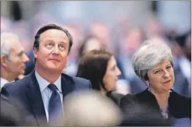  ??  ?? Exit: Britain’s former leader, David Cameron, introduced Brexit and Theresa May had to quit because of it. Photo: Henry Nicholls/afp