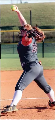  ??  ?? LaFayette sophomore Madison Pettigrew split the 6-AAAA Pitcher of the Year award with Heritage freshman Rachel Gibson. (Photo by Scott Herpst)