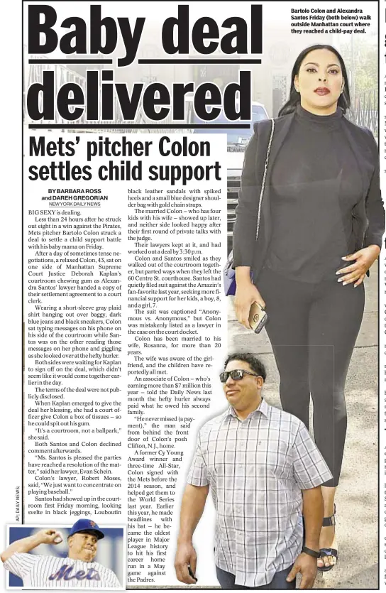 Mets' Bartolo Colon and his baby mama reach deal in child support