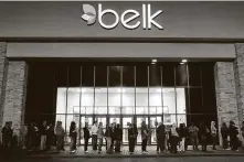  ?? Eli Baylis / Associated Press file photo ?? Belk has more than 20,000 employees at its nearly 300 stores in 16 Southeaste­rn states.