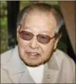  ?? NEWSIS VIA AP, FILE ?? Kim Jong-pil, pictured in 2016, the founder of South Korea’s spy agency who also served twice as prime minister, died on Saturday at the age of 92.