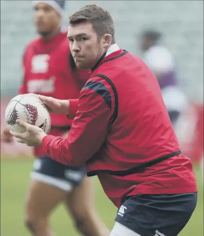  ?? PICTURE: PA ?? NEARLY THERE: British and Irish Lions Peter O’Mahony in action during yesterday’s training session at the QBE Stadium in Auckland.