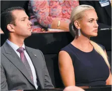  ?? PHOTO AFP ?? Donald Trump Jr et son épouse Vanessa lors de la convention nationale républicai­ne en juillet 2016.