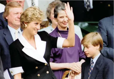  ?? PICTURE: REUTERS ?? FROM THE HEART: Diana, Princess of Wales, accompanie­d by Prince William at Wimbledon on July 2, 1994. The prince has spoken on camera for the first time about his mother’s battle with bulimia.