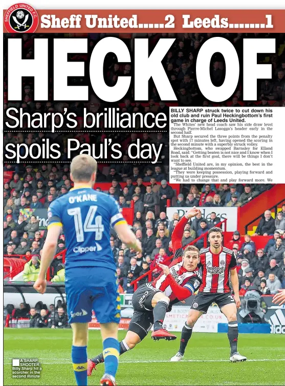  ??  ?? ■
A SHARP SHOOTER: Billy Sharp hit a scorcher in the second minute