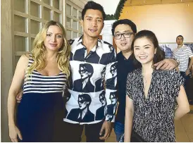  ??  ?? …and James’ close friend Jeffrey Yap and girlfriend Pritz Chua.