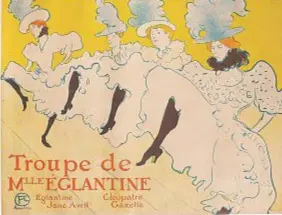  ??  ?? Troupe de Mademoisel­le Eglantine ( 1896). Litografia a colori (Copyright Herakleido­n Museum, Atene, Grecia).