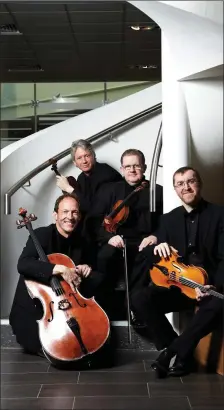  ??  ?? The Vanburgh Quartet will bring their new collaborat­ive ‘Crossings’ project to Ballyvourn­ey on Friday evening.