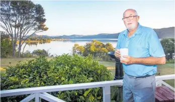  ?? Photo / NZME ?? John Mccombe relaxes at home in Whangamata in 2015. Mccombe left Christchur­ch after the 2011 earthquake­s.
