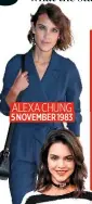  ??  ?? ALEXA CHUNG 5 NOVEMBER 1983